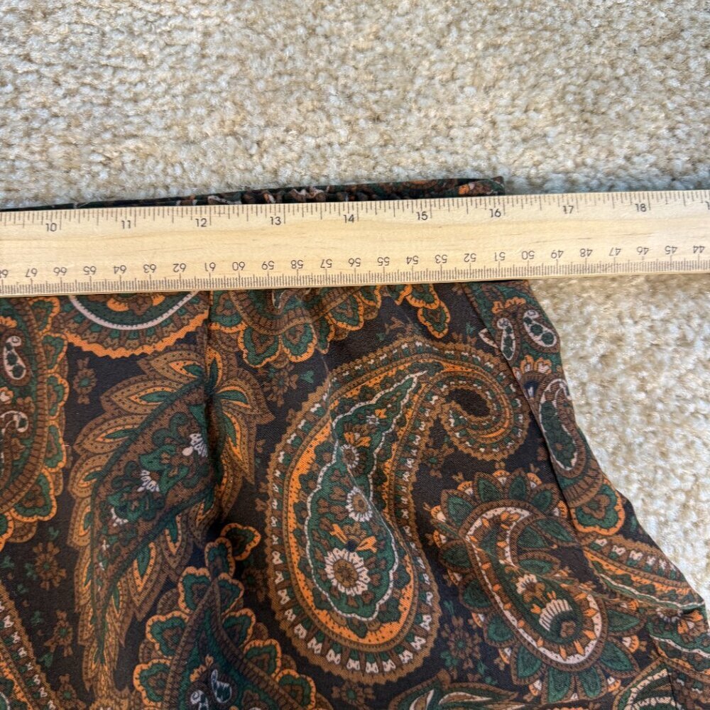 Elementz Vintage Maxi Flare Panel Skirt 90's Women's Size Large Dark Floral F522 - Picture 6 of 8